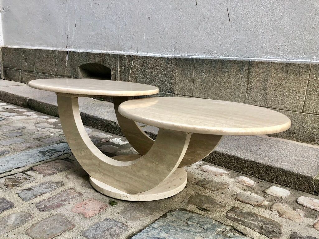 Italian travertine coffee table