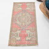 Red vintage door mat rug
