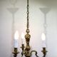 3-light bronze chandelier