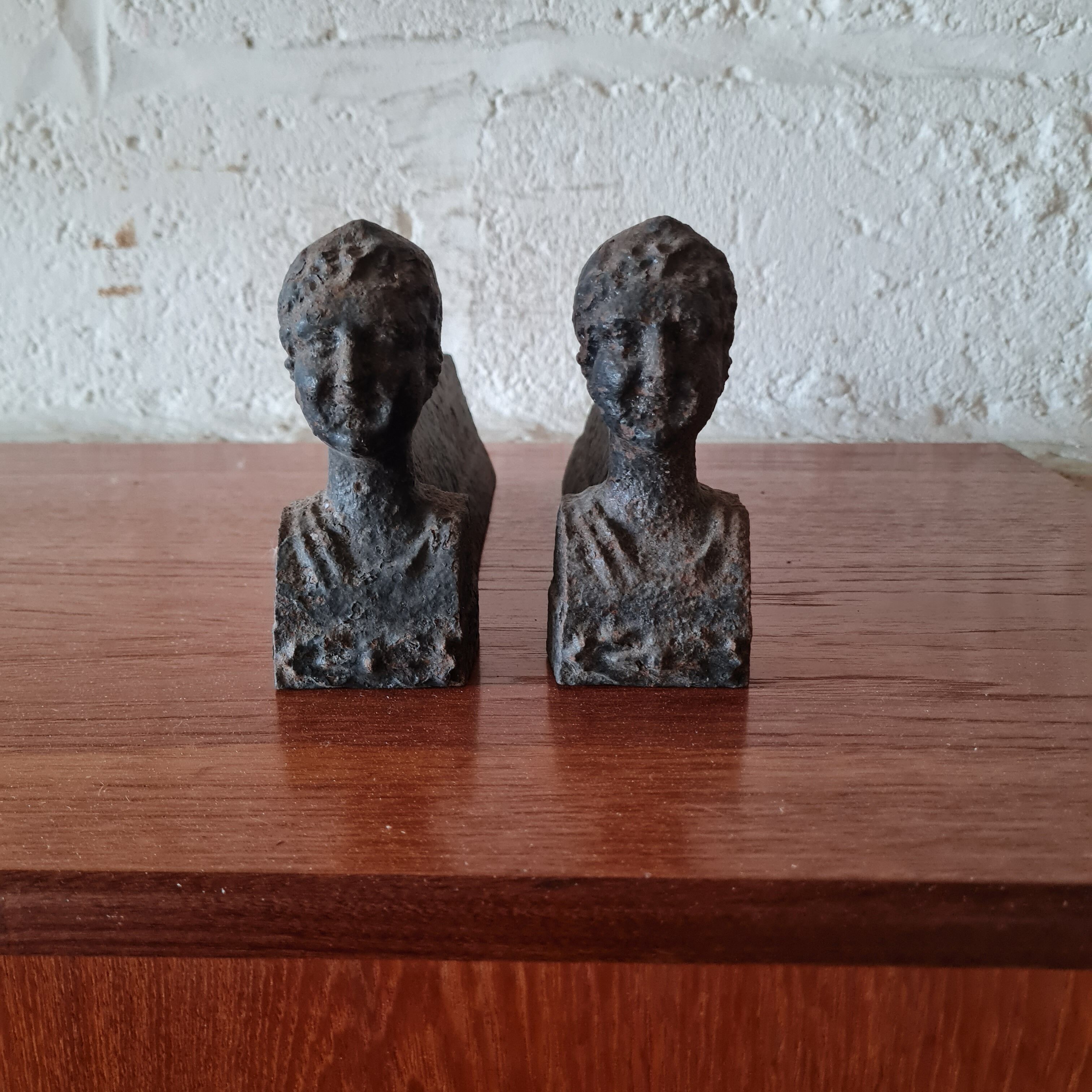 Pair of cast iron chimney covers