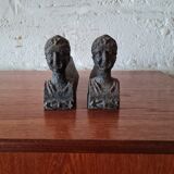 Pair of cast iron chimney covers