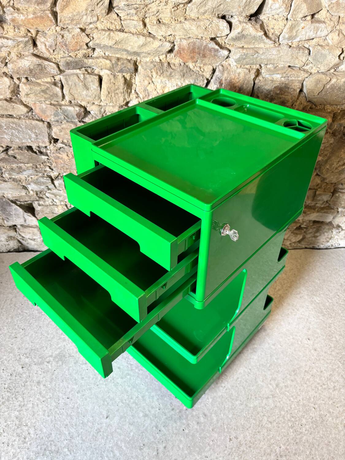 Architect's rolling cart by Giovanni Pelis for Stile Neolt 1970