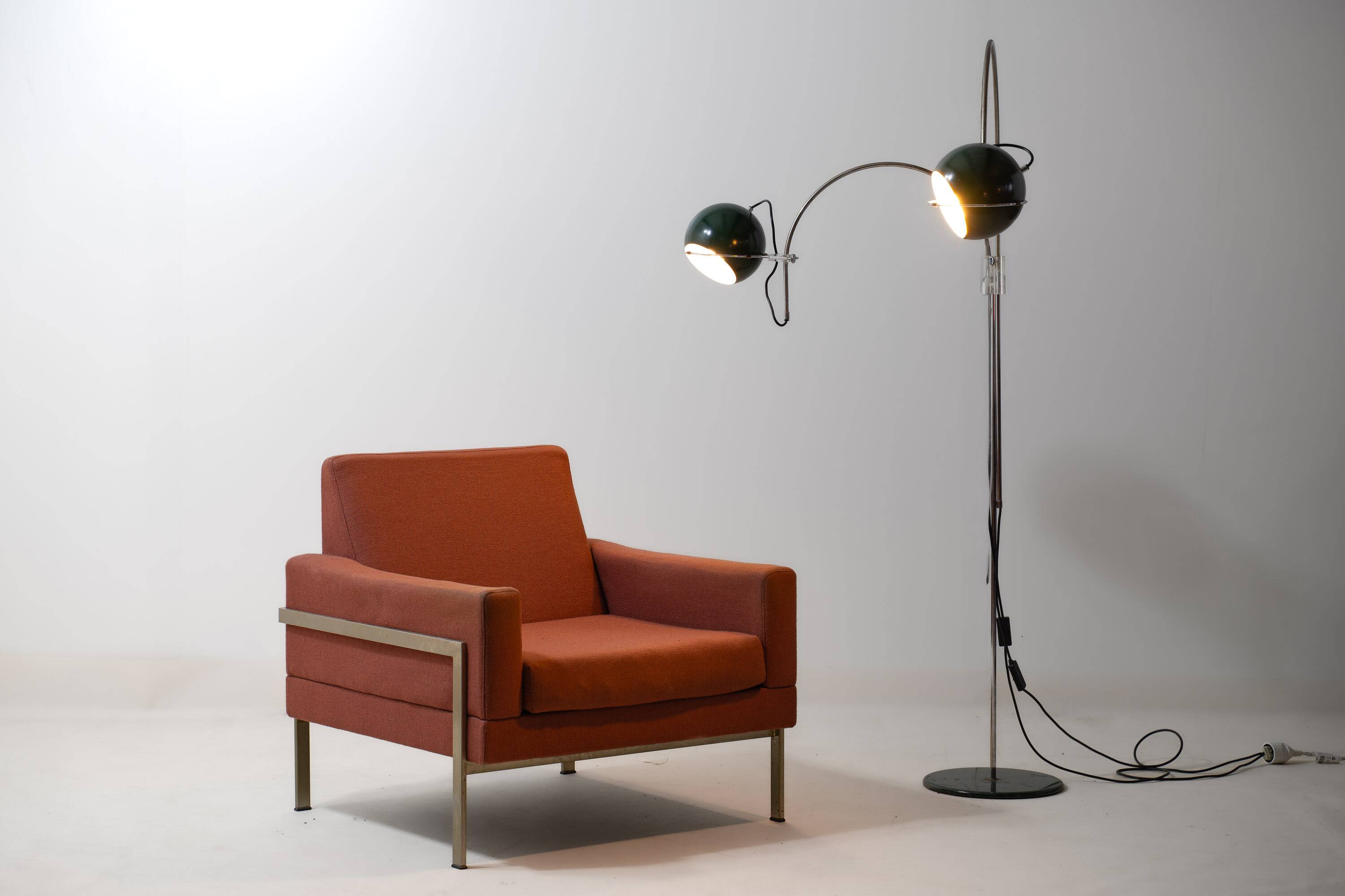 Mid Century GEPO Double Arc Space Age Eyeball Floor Lamp