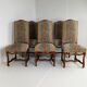 Beech Os De Mouton tapestry chairs (set of 6)