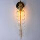 Pair of "Leaf" wall sconces by Murano Mazzega Italy, 1970s