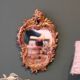 Gilded plaster wall mirror, Rococo style, mid-20th century