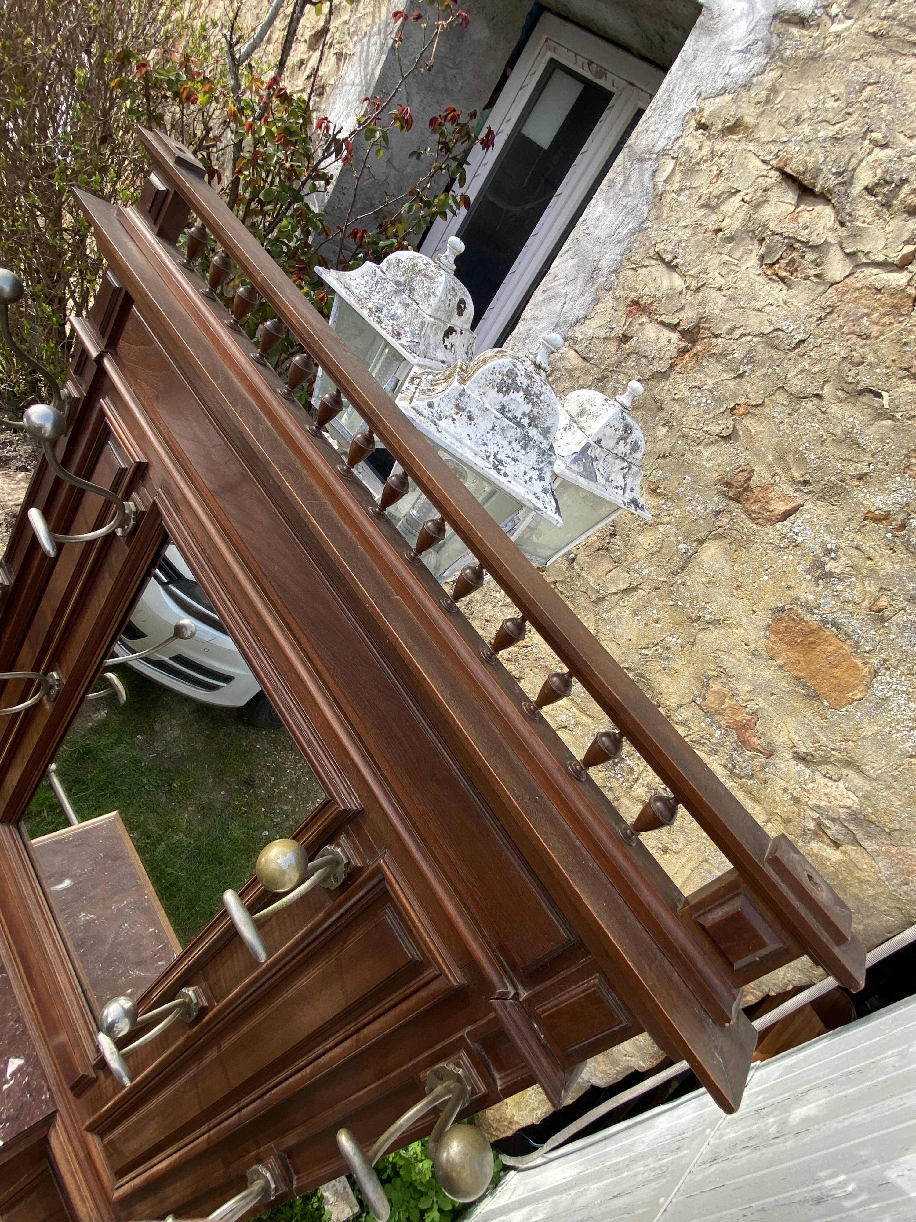 Wall coat rack entrance 218x112cm from the 1920s 1930s