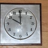 Flash brushed steel wall clock