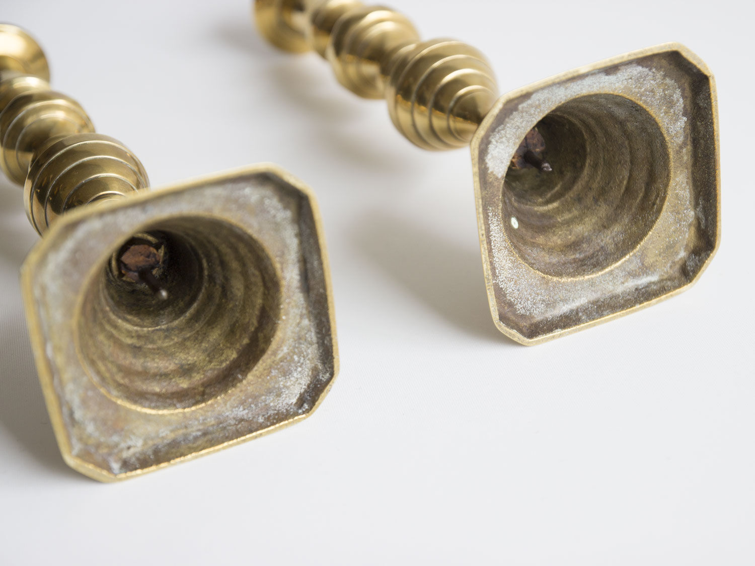 Pair of brass candlesticks