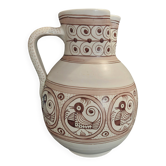 Vintage Talavera ceramic jug vase 20th century