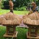Paire de lampes paillote