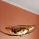 Vintage gold metal arc pendant light, 1980s