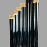 Grande lampe orgue de  sciolari des années 70 en métal chromé et marbre