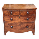 Commode anglaise en bois 19ème avec 4 tiroirs