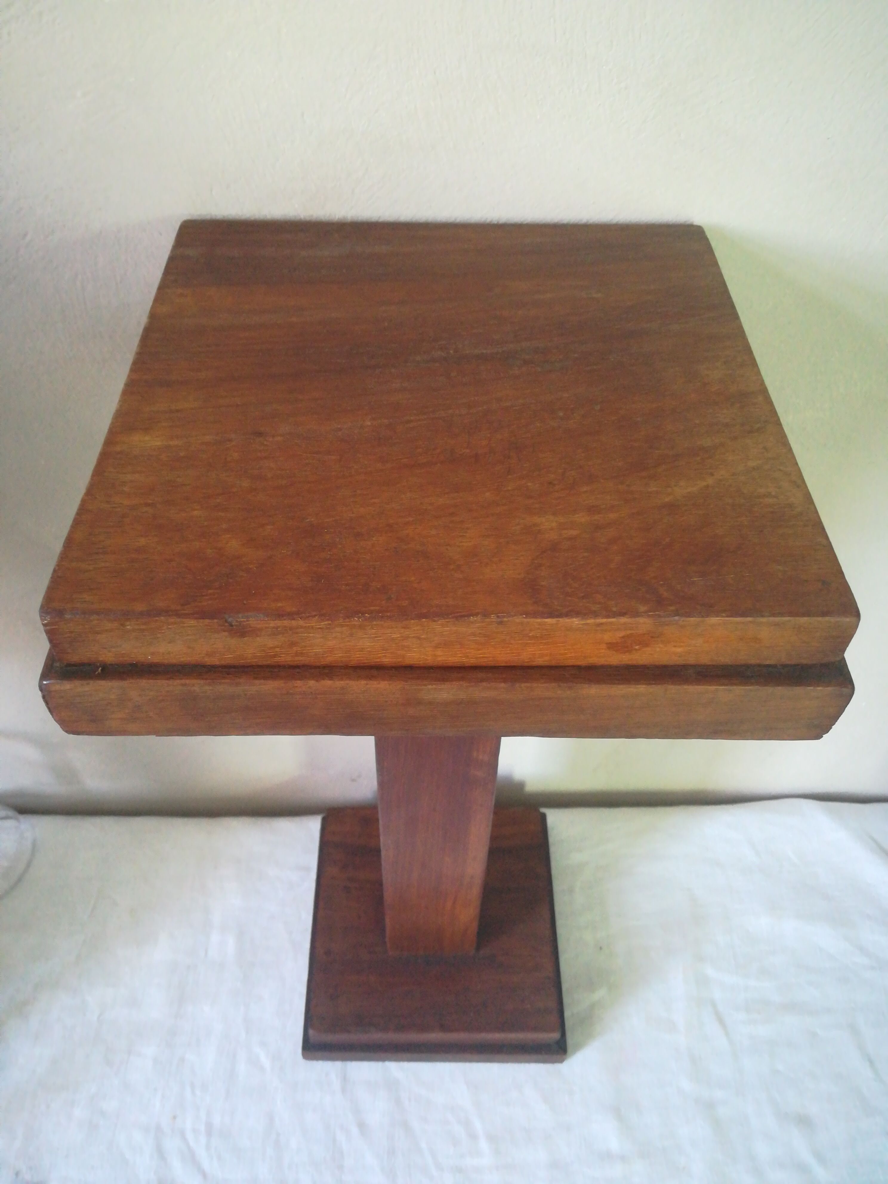 Art deco teak saddle