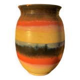 Glazed terracotta pottery vase