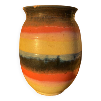 Glazed terracotta pottery vase