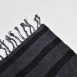 Gray & black oversize hemp rug 316x204cm