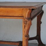 Art nouveau 1900 oak coffee table