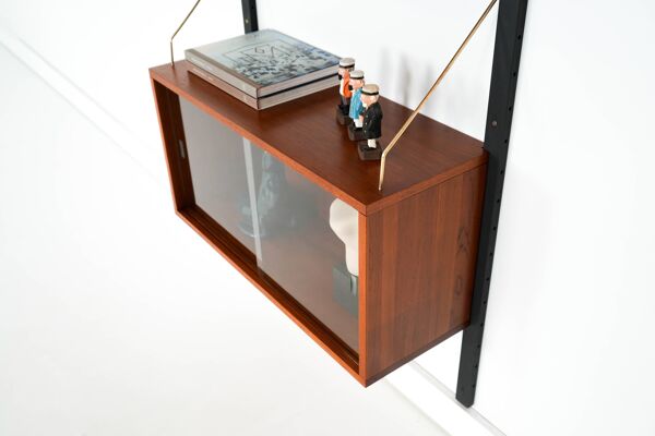 Étagère modulaire en teck, design danois, années 1960, designer : Poul Cadovius