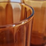 Set of 6 amber water glasses
