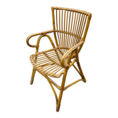 Original vintage rattan armchair
