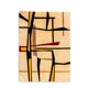Handwoven wool tapestry with colourful geometric design. 2026.