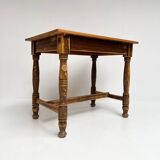 Brocante brown dining table, 1970's