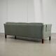 Mid-Century Cherry Wood Three-Seater Sofa
