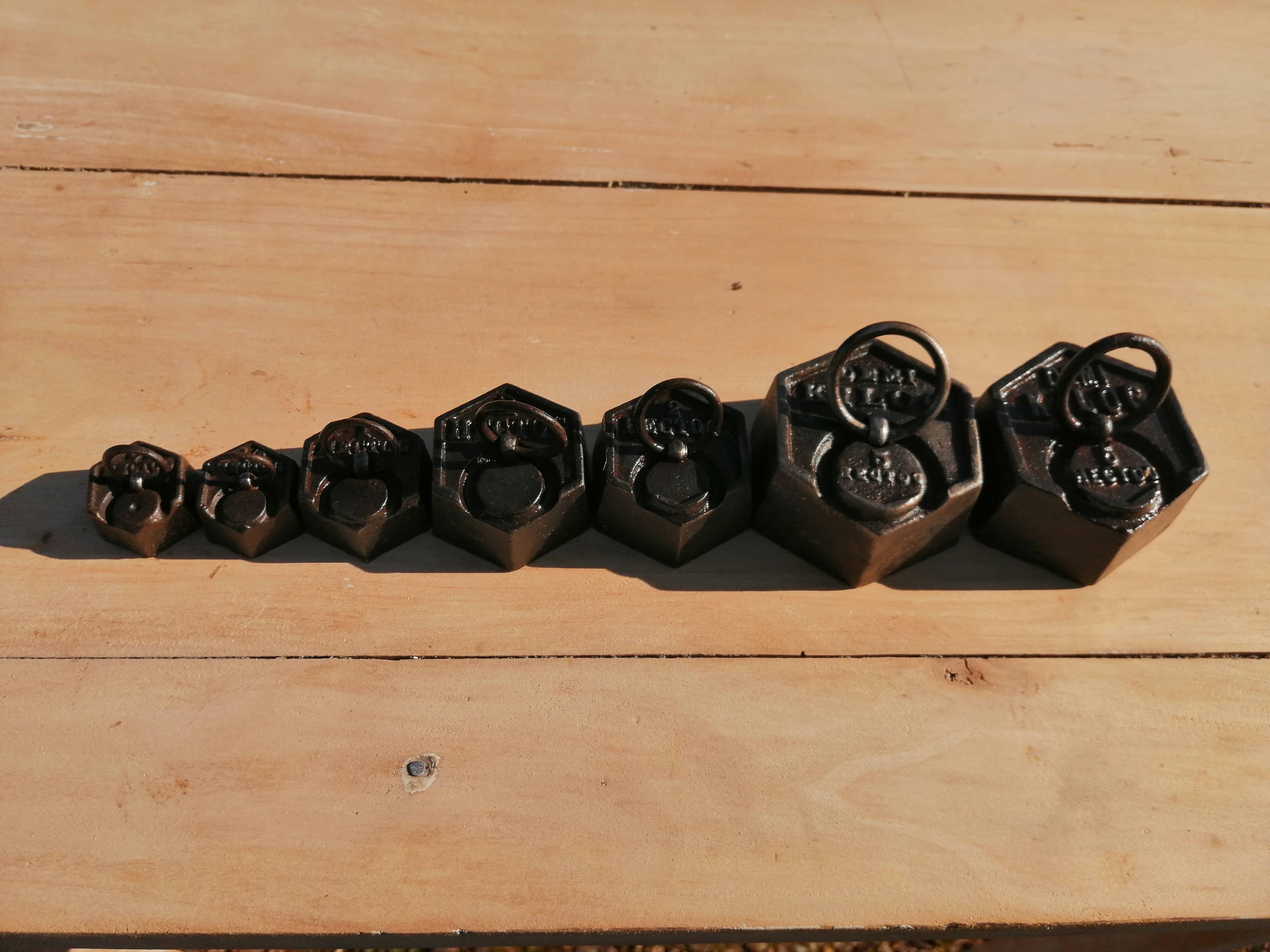 Old scale with weight