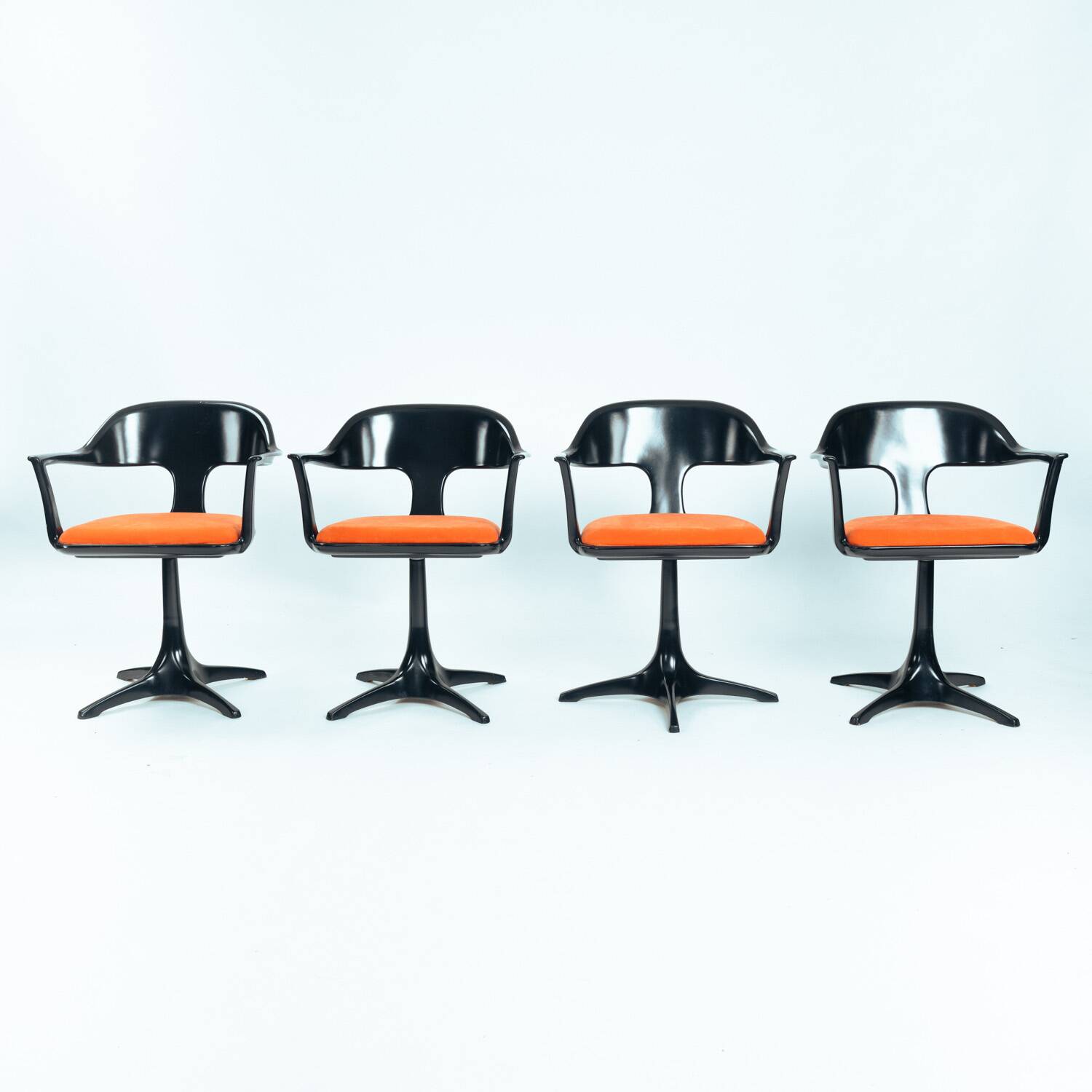 Chaises de salle à manger Konrad Schaefer de style futuriste pour Emu, années 1960