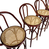 5x vintage rattan barstool, style Thonet ‘60