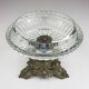 Antique glass bowl with a bronze base, Italy, 1920s