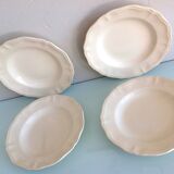 Four soup plates Ivory service/Faienceries de Sarreguemines/vintage 50