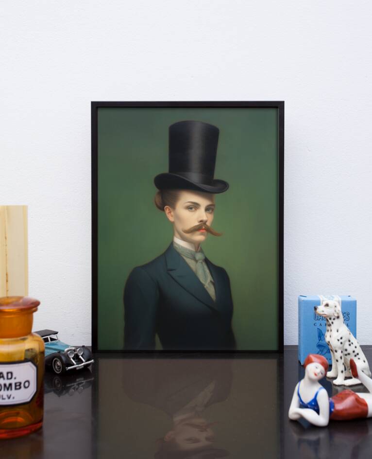 Old portrait - “Les moustachu-es” series