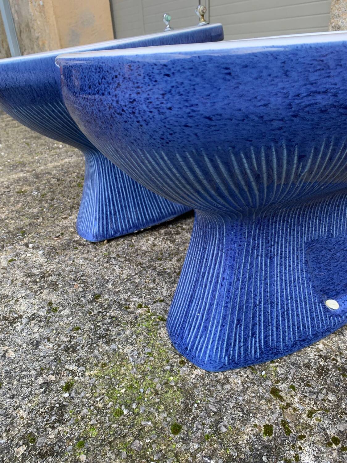 Ensemble bleu "Gardenia" d'Antonia Campi pour Richard Ginori.