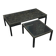 Vintage metal coffee table with glass top.