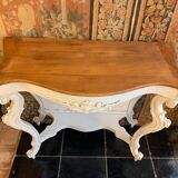 Console beige de style avec plateau bois