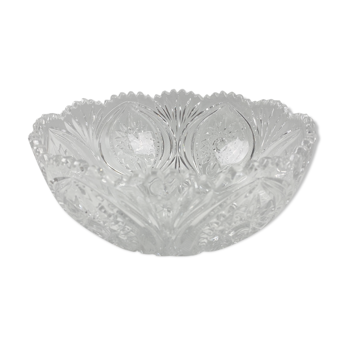 Sculpted crystal salad bowl 20cm