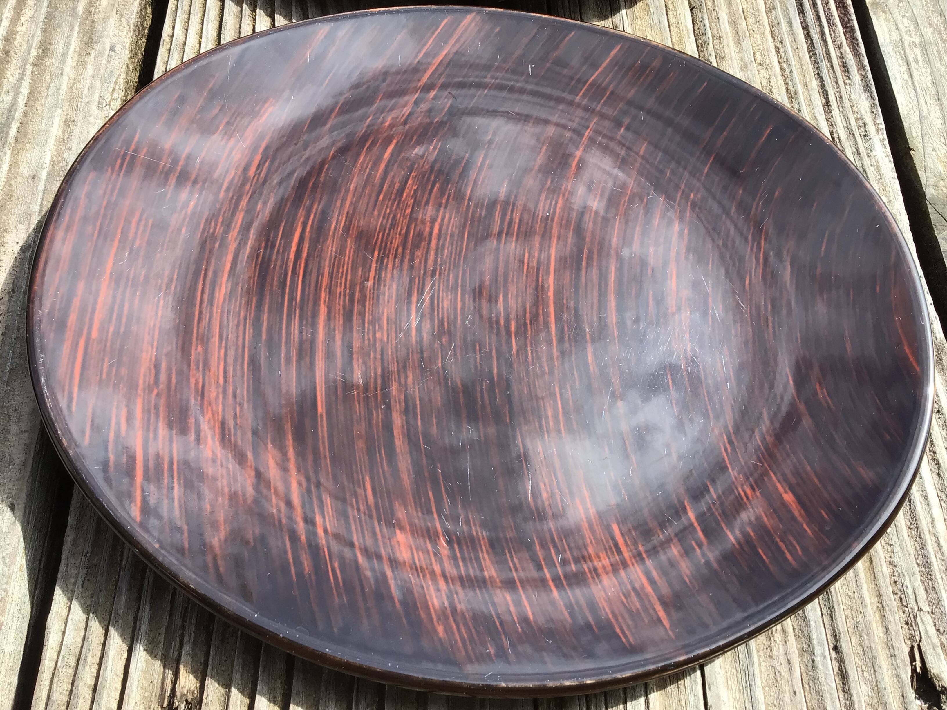11 Salins Panama brushed oval dessert plates