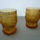 2 destructured pressed molded glasses