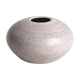 Vintage white ceramic round vase