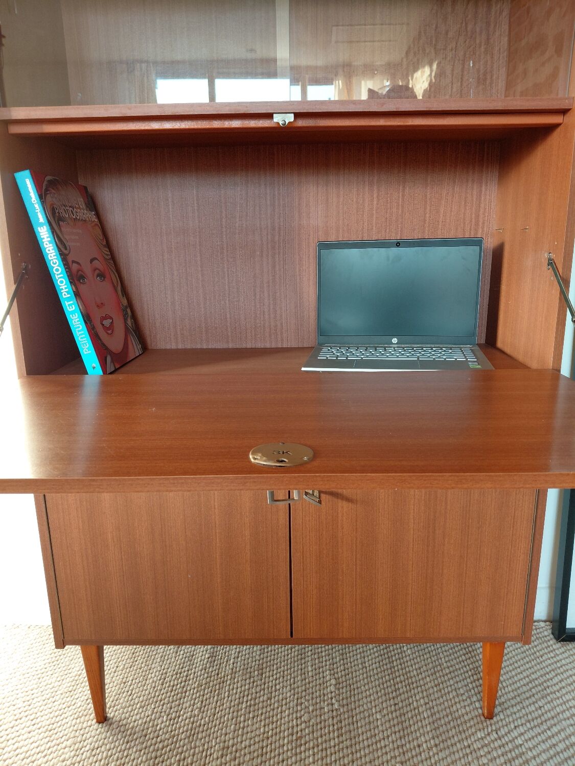 Vintage Scandinavian secretary desk from the 1960s - mid-century design.