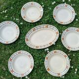 Assiettes anciennes et plat Saint Amand