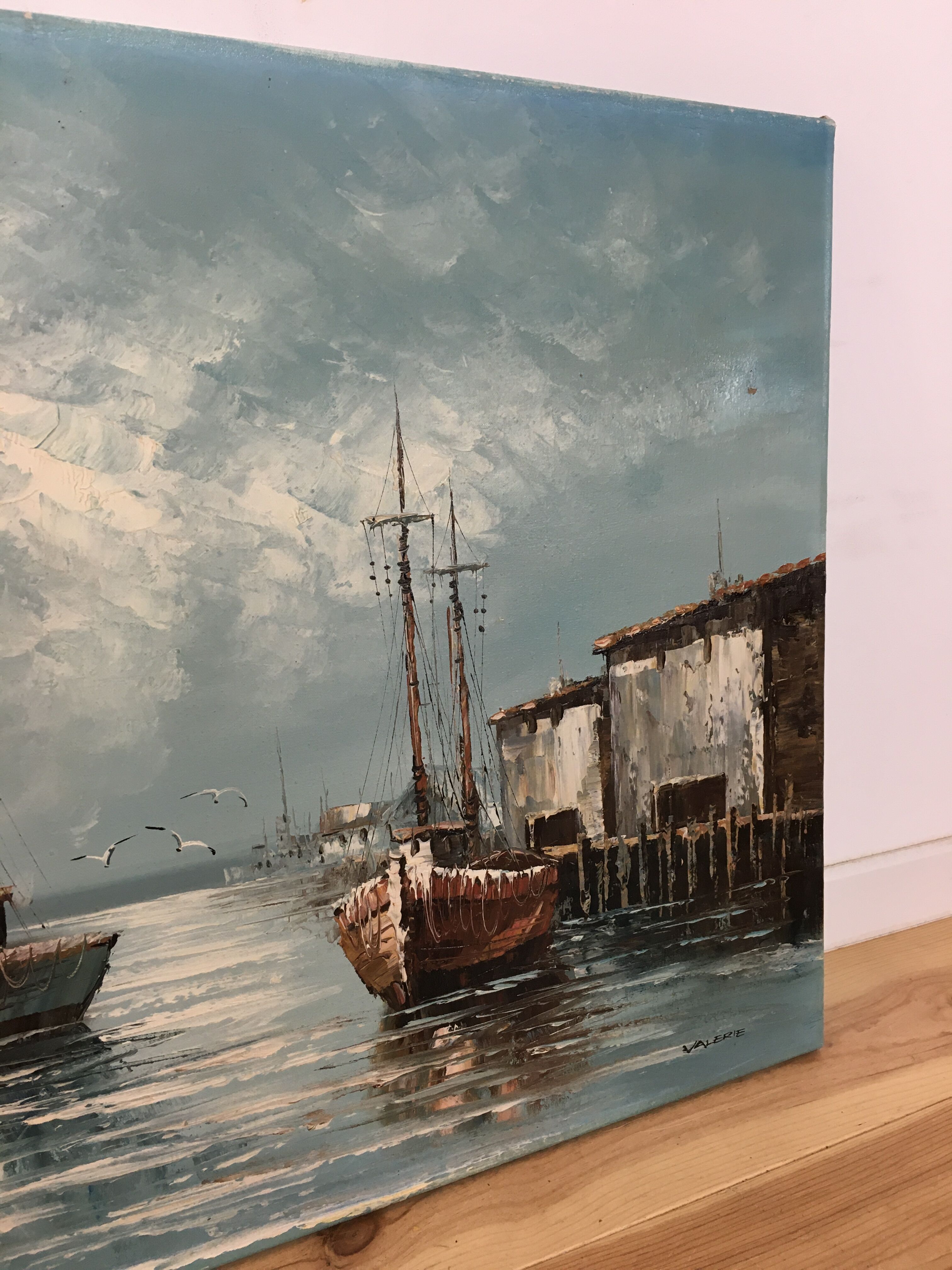 Marine painting 60.5 x 90 x 20 cm