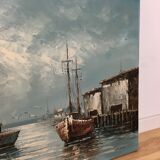 Marine painting 60.5 x 90 x 20 cm