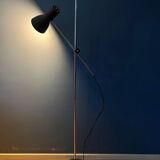 Lampadaire marron réglable du milieu du siècle