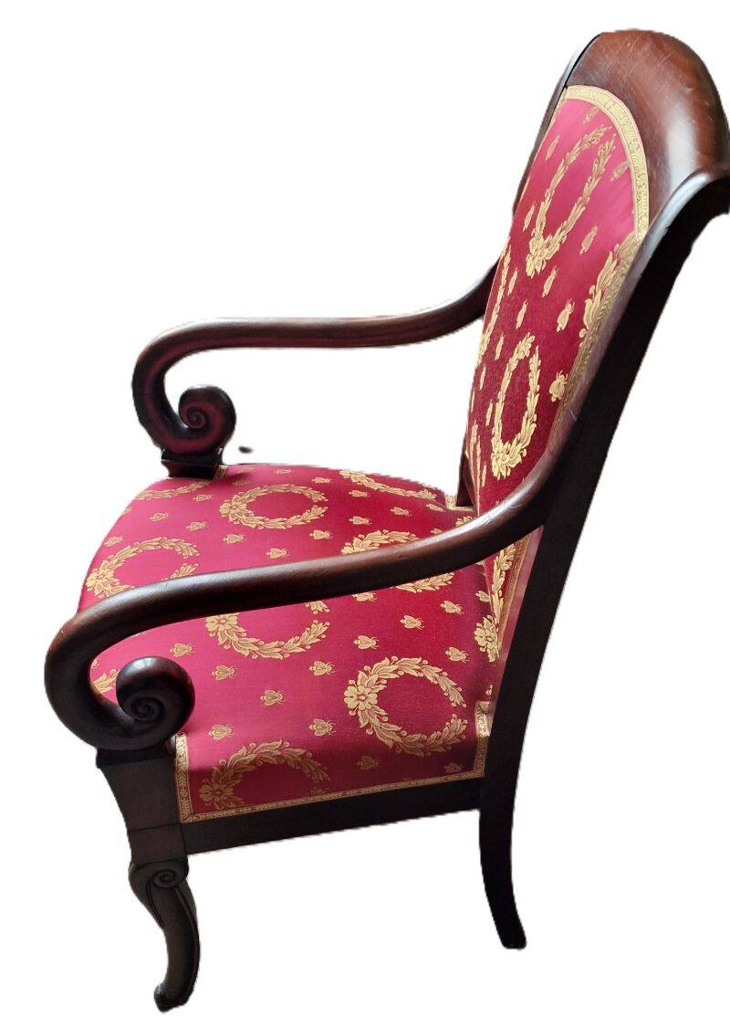 19th Century Empire Style Mahogany Armchair