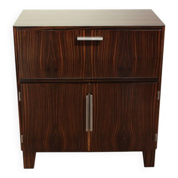 Petit cabinet de bar Art Déco, placage de Macassar, France, vers 1930
