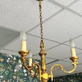 Small gilded bronze chandelier